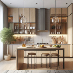 interior design of a modern kitchen