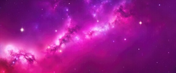 Obraz premium Galaxy Background with Maroon and Purple Nebula