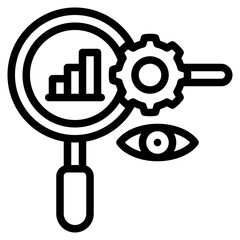 hunt quest statistical outline icon and illustration