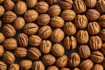 Walnut background, background of nuts