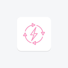 Renewable Energy duotone line icon , vector, pixel perfect, illustrator file