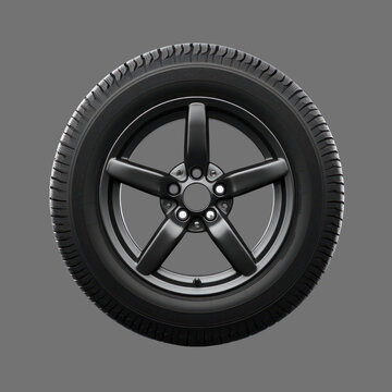 recommend clip art: real black Spare tire wheel isolated cut out transparent background