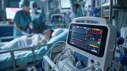 Fototapeta premium Medical Monitor in Intensive Care Unit