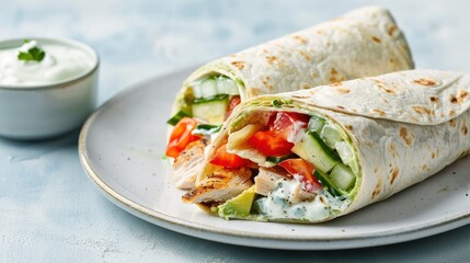 Chicken and avocado health wrap