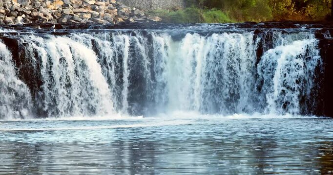 The Haruru Falls on a sunny day, may 2024