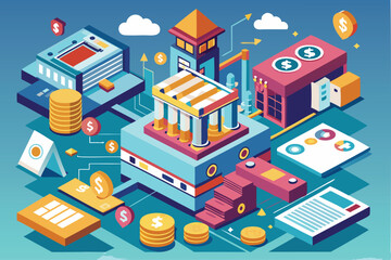 Central Bank Printing Money to Stimulate Economy, Quantitative Easing Policy Concept