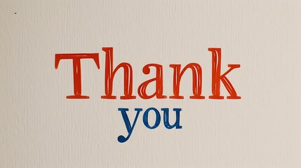 Elegant Minimalist Thank You Card with Bold Typography Design