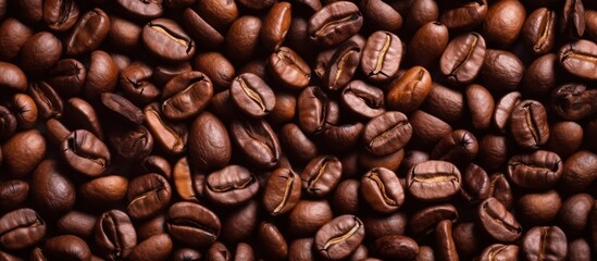 Obraz premium Close Up of Roasted Coffee Beans