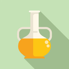 Traditional clay amphora containing fresh olive oil, perfect for healthy cooking and mediterranean cuisine