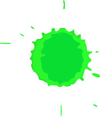 Bright Green Ink spot. Juicy Green Ink  for Holi festival of colors