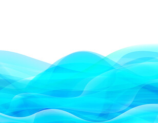 ブルーのウェーブ背景イラスト