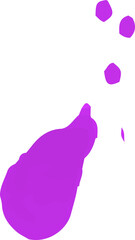 Purple ink paint spot. Drop texture. For grunge splash textures. Holiday design.