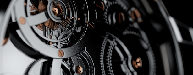 clock gear background and abstract . 3d, rendering, illustration,