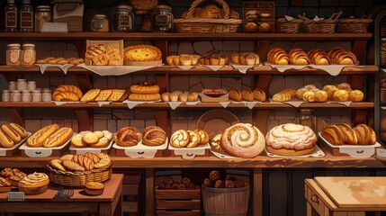 Bakery Business: Delights in crafting and offering freshly baked bread, cakes, cookies, and pastries to satisfy every palate, both in-store and for special orders.
