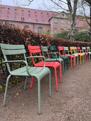 colourful chairs