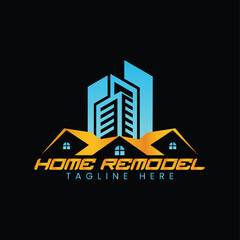 Obraz premium home repair, roofing, remodeling, handyman, home renovation logo
