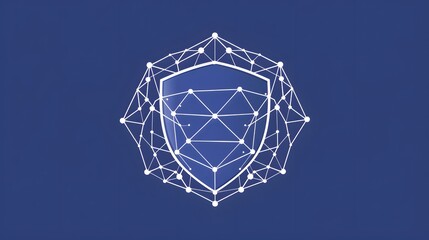 Security, shield lock in futuristic polygonal style. Concept of internet privacy or cyber protection or antivirus. Vector illustration