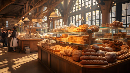 The Charmed Ambiance of a Traditional Bakery: An Inside View of Bakers and Freshly-Baked Pastries