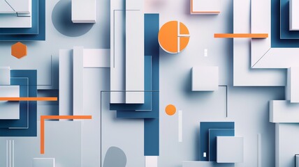Background with abstract rectangles and shapes. A logo is centered in the composition. The background is detailed and large enough to serve as a studio backdrop.