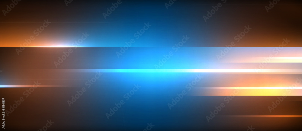 Poster neon dynamic diagonal light rays background. techno digital geometric concept design for wallpaper, 