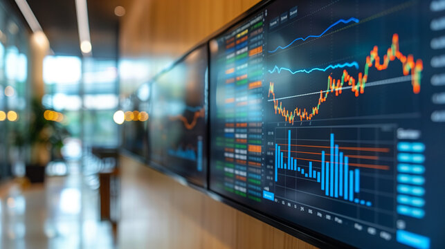 Board displaying clear, professional line graph with multiple data points for detailed financial and cryptocurrency analytics.

