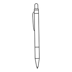 Pen outline icon. School supply icon in line style. Editable stroke. Pen pictogram sign