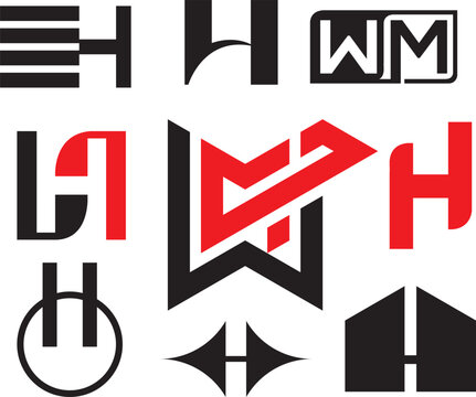 lettermark, Initial brand vector logo design for download