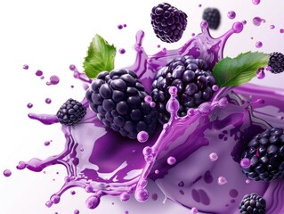 Blackberry Splash: A Burst of Purple Delight