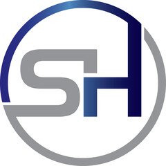 SH, hs initial logo vector design for download