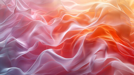 Obraz premium Graceful Pink Waves: A Dance of Silk and Light in Serene Fluidity