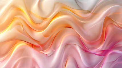 Obraz premium Graceful Pink Waves: A Dance of Silk and Light in Serene Fluidity