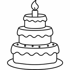 birthday cake with candles vector design 