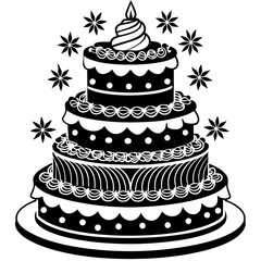 illustration of a birthday cake