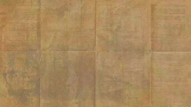 noisy old folded newspaper background, sepia vintage texture, aged paper grunge surface, dirty brown wallpaper cardboard material
