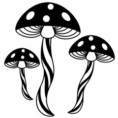 illustration of mushrooms vector design 