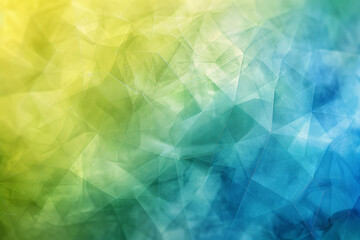 Obraz premium Geometrical shades, soft gradient background, blue, green and yellow