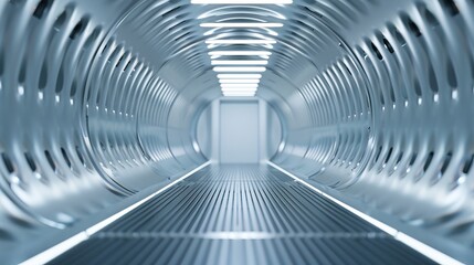 Interior view of a spaceship, showcasing advanced technology and metal components, emphasizing the structural design and engineering precision