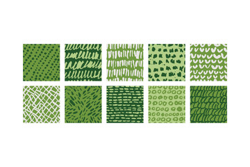 Vector i set of templates contemporary abstract cover and patterns. Design for matcha and green tea packaging. Minimal modern backgrounds