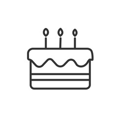 Birthday cake icon symbol vector illustration 