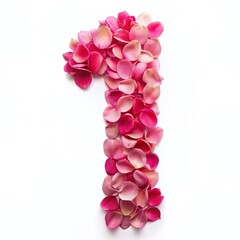 Obraz premium pink rose petals isolated on white