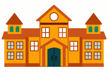 Stunning Vector of school buildings on white background