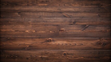 Naklejka premium dark planks background, rustic wooden table surface. brown wood texture