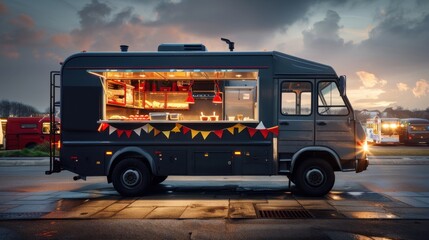 Mobile Food Truck: Specializes in culinary delights served on-the-go from a mobile kitchen, providing diverse menus and traveling to different spots for customer convenience.
