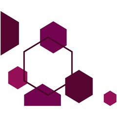 Hexagon Corner. Hexagonal Corner Shape For Background Presentation. Geometric Shape. Isolated Vector.Geometric abstract background with hexagon molecule, technology background, science style, Medical 