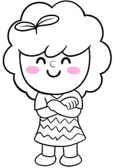 Illustration of Cartoon happy teacher Dream Career and Inspiration for coloring page