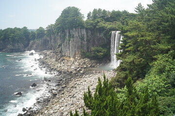 waterfall in Jeju island