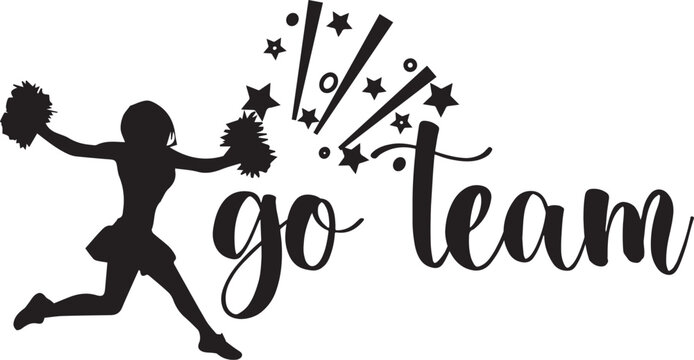 Go Team Color Page Go Team Clipart Black And White