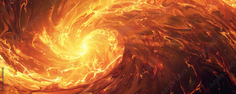 Wall mural a dynamic fire background with flames swirling in a vortex, creating a sense of motion and intensity