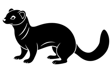 Ferrets Icon Silhouette Vector Art Illustration