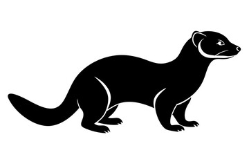 Obraz premium Ferrets Icon Silhouette Vector Art Illustration